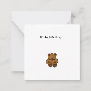 Notas Pequeno Urso De Teddy Mini Obrigado Cartão De Not