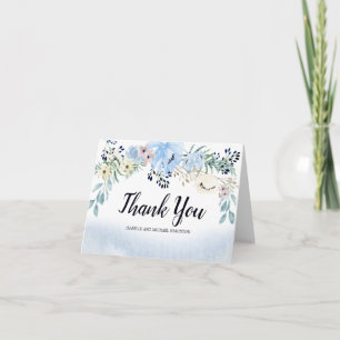 Notas Personalizadas Você Florais Aquarela Azul