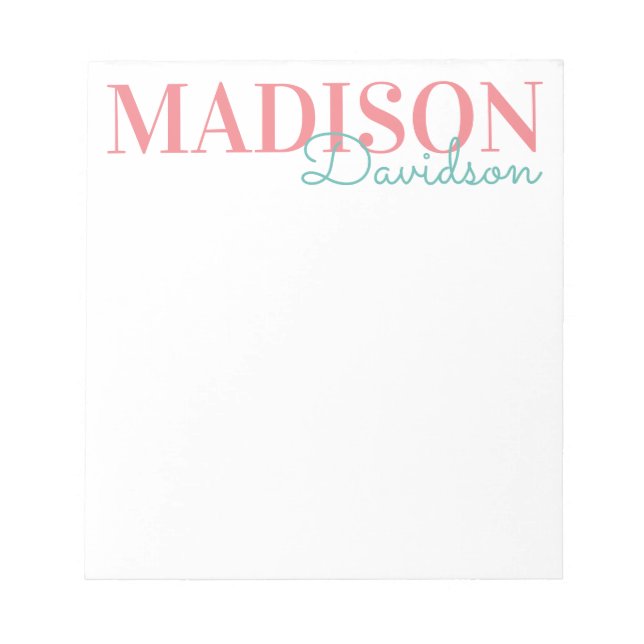 Notas Qualquer Nome de Script de Bloco de Cores do Bloco (Frente)