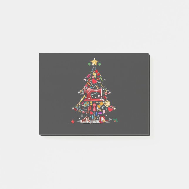 Notas Quilter Merry Christmas Árvore Bloco de Colcha Qui (Frente)