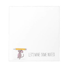 Notas Rato com Bloco de Anotações Lápis