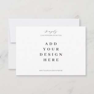 Notas RSVP de 3,5" x5"  Cartão de Detalhes