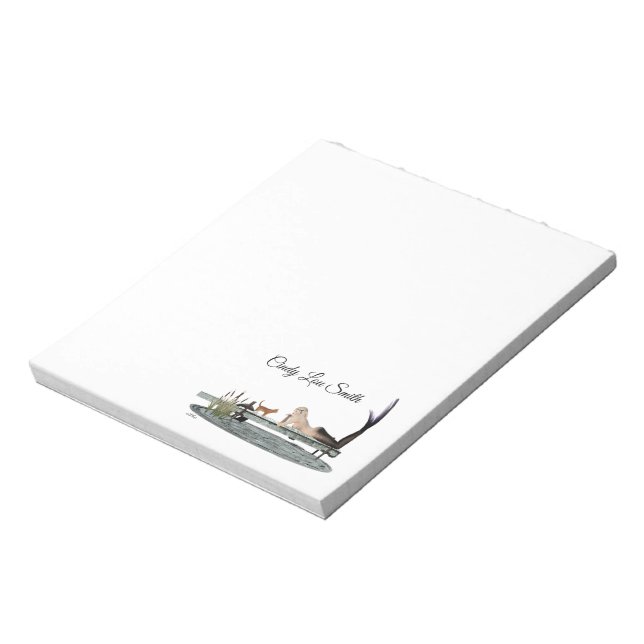 Notas Sereia no Bloco de Anotações do Boat Dock (Invertido)