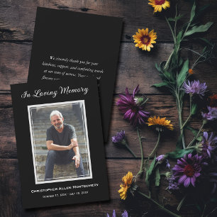 Notas Simples Cartão de Agradecimento de Foto de Funeral