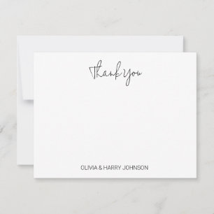 Notas Simples Casamento Obrigado Cartão Branco De Nota S