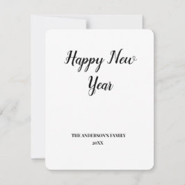 Notas simples e mínimo adicione seu cartão de ano novo