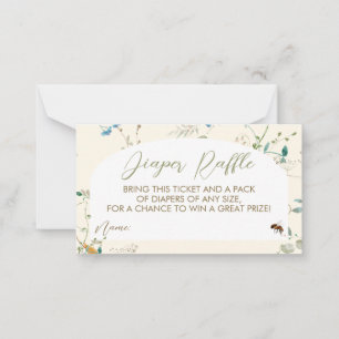 Notas Um pequeno cartão de gabinete de Raffle para Frald