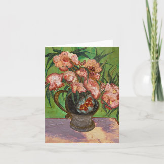 Notas Van Gogh inspirou Pitcher e Oleanders Cartão de No