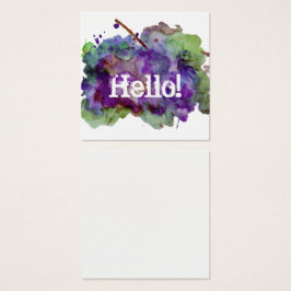 Notas verdes/roxas do Splatter da pintura da