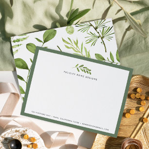 Notas Wild Meadow   Cartão plano para artigos de papelar
