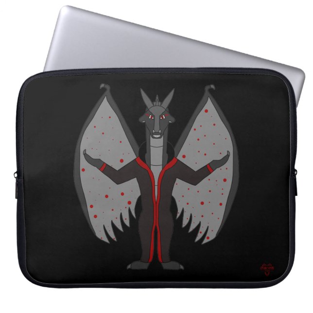 Notebook Bloodmoon Dragon RPG na capa preta para laptop (Frente)