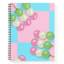 Notebook branco-rosa pastel com verificação do mar