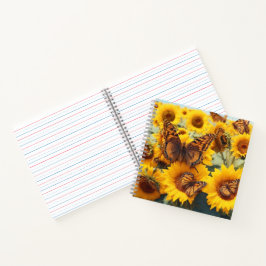 Notebook Butterfly e Su7nflower