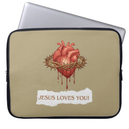 Notebook Capa para Portátil com Frase "Jesus Ama Você"