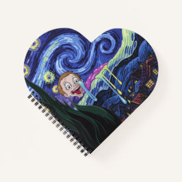 Notebook com face voltada para a galáxia