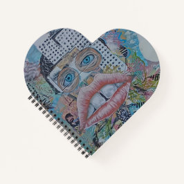 Notebook com Lábios abstrato