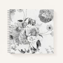 Notebook de colagem flexível preto personalizado