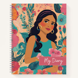 Notebook de diário bonito e elegante para mulheres