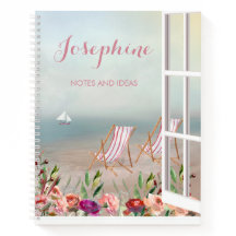 Notebook de Diário floral bonito