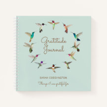 Notebook de Gratidão de Hummingbird da Califórnia 