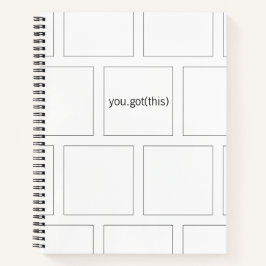 Notebook de incentivo B&W minimalista
