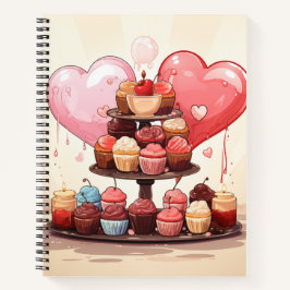 Notebook de Linha de Bullet de Receita de Dessert 
