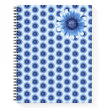 Notebook de margarida azul