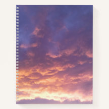 Notebook de nuvens sunset