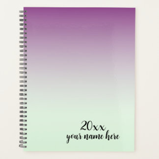 Notebook de Planejador de Mão Roxo Personalizado