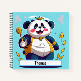 Notebook De Urso Panda Cujo Nome É Personalizado