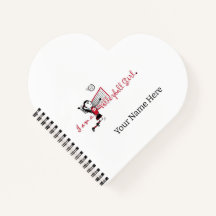 Notebook de vôlei de moça bonita