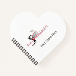 Notebook de vôlei de moça bonita