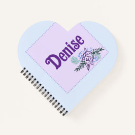 Notebook Denise Aqua Rosa Heart
