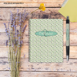 Notebook Elegante de Creme Floral inspirado na Vin