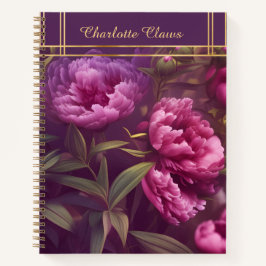 Notebook Elegante Floral Personalizado