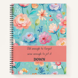 Notebook Encantado e Diário Floral Bonito