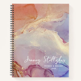 Notebook Espiral Coluna de Fontes de Script Elegan
