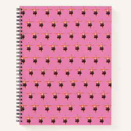 Notebook espiral com Design cor-de-rosa da Fuchsia