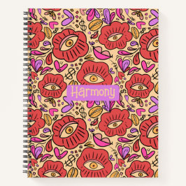 Notebook espiral com manifesto de porta-olhos