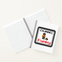 Notebook Espiral de Arte em Pixel Funky Channel