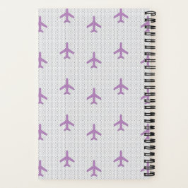 Notebook espiral de avião personalizado