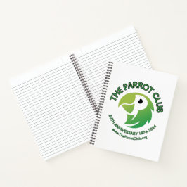 Notebook espiral do Clube de Papagaio 50 anos