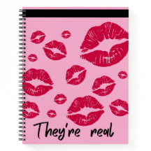 Notebook espiral Eles são Real Lip Kisses College