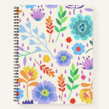 Notebook espiral floral