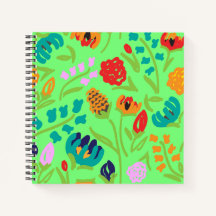 Notebook espiral para a casa de jardim inglês