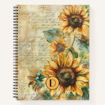 Notebook Espiral Personalizado com Vintage Floral