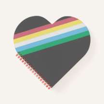 Notebook espiral sinalizador do orgulho de incapac