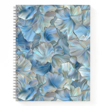 Notebook espiralado, Iridescente Azul Petal Marmor