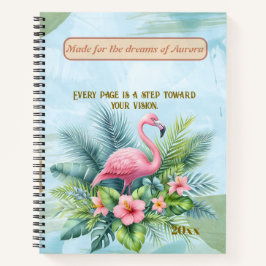 Notebook Flamingo Spiral com cotação personalizada
