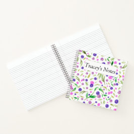 Notebook Floral Personalizado - Presente Personali